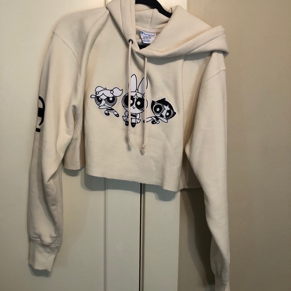 Cropped Power Puff Girls Champion Sweatshirt